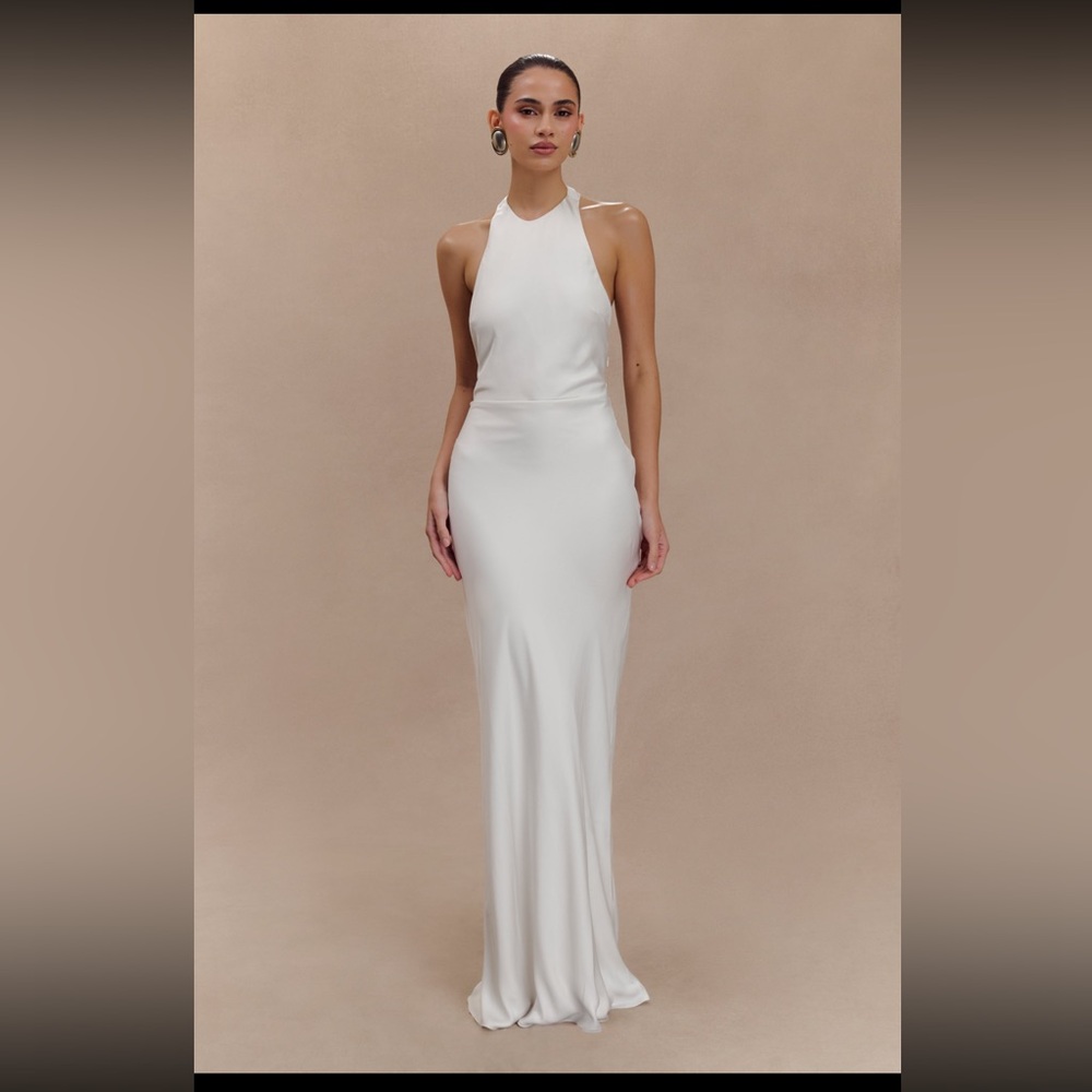 NWOT Meshki Rinna Satin Maxi Dress